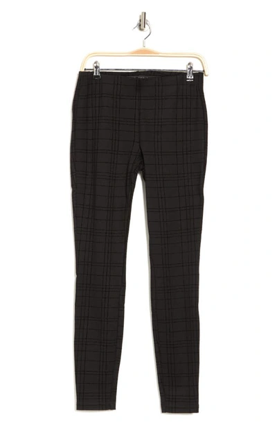 Nanette Lepore Pull-on Plaid Pants In Black