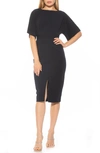 Alexia Admor Mila V-back Dress In Navy