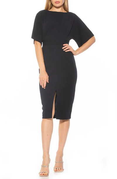 Alexia Admor Mila V-back Dress In Navy