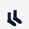 Alexander Mcqueen Mcqueen Graffiti Socks In Navy/blue