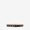 Alexander Mcqueen Eyelets Leather Belt In Black