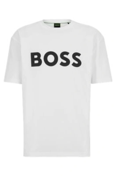 Hugo Boss White Logo Cotton T-shirt