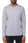X-ray V-neck Long Sleeve T-shirt In Cloud Grey