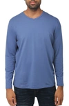 X-ray V-neck Long Sleeve T-shirt In Night Blue