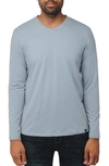 X-ray V-neck Long Sleeve T-shirt In Slate Blue