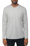 X-ray V-neck Long Sleeve T-shirt In Oatmeal