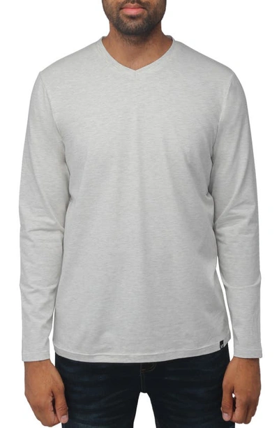 X-ray V-neck Long Sleeve T-shirt In Oatmeal