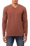 X-ray V-neck Long Sleeve T-shirt In Dusty Sienna