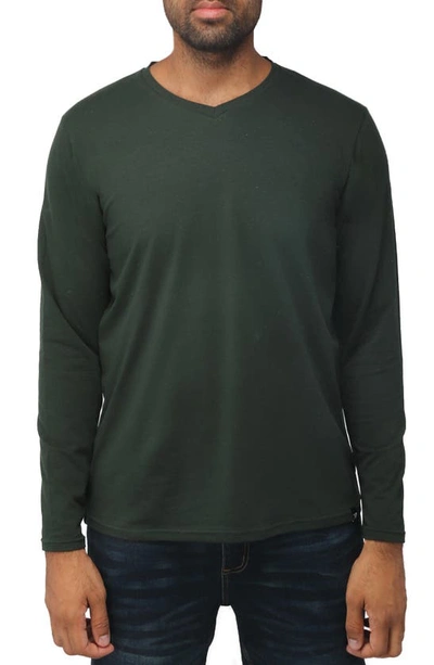 X-ray V-neck Long Sleeve T-shirt In Hunter