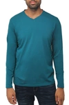 X-ray V-neck Long Sleeve T-shirt In Blue