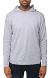 X-ray Knit Long Sleeve Hoodie In Cloud Grey