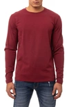 X-ray Crew Neck Long Sleeve T-shirt In Burgundy