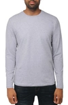 X-ray Men's Soft Stretch Crew Neck Long Sleeve T-shirt In Cloud Grey