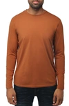 X-ray Crew Neck Long Sleeve T-shirt In Sienna
