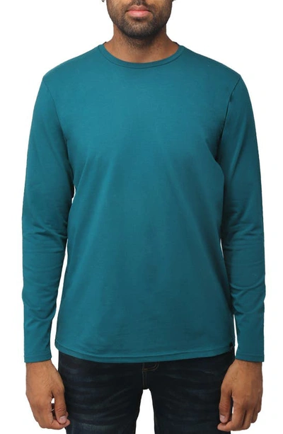 X-ray Crew Neck Long Sleeve T-shirt In Teal
