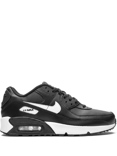 Nike Kids'  Air Max 90 Ltr Low-top Sneakers In White/black/black