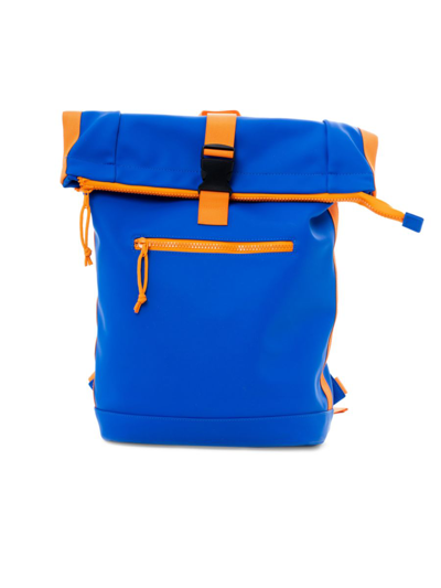 X-ray Men's Waterproof Expandable Backpack In Royal Blue Tangerine