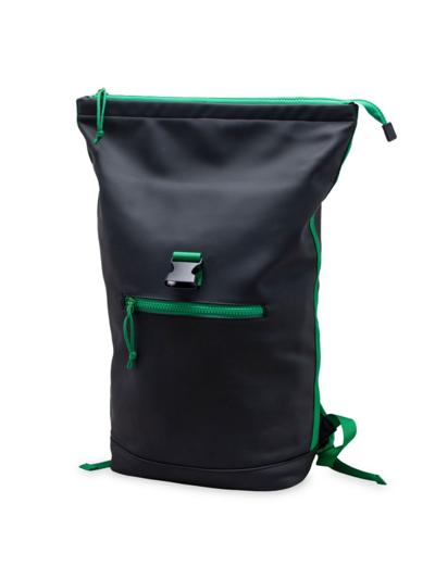 X-ray Men's Waterproof Expandable Backpack In Black Kelly Green