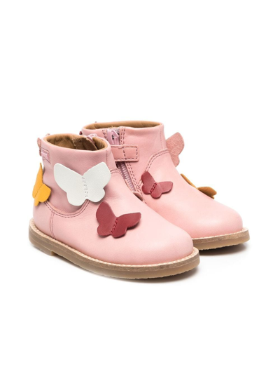 Camper Kids' Savina Butterfly-applique Boots In Pink