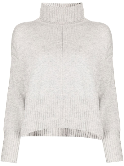 N•peal Roll-neck Cashmere Jumper In Grey