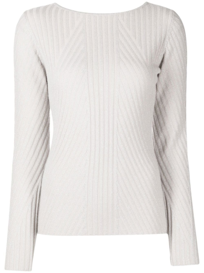 N•peal Round Neck Knit Jumper In White