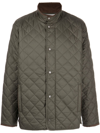 Peter Millar Suffolk Microfibre-trimmed Quilted Shell Jacket In Olv
