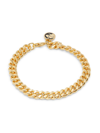 Effy Men's 14k Goldplated Sterling Silver & Enamel Curb Chain Bracelet In Silver