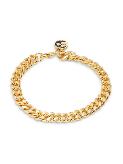 Effy Men's 14k Goldplated Sterling Silver & Enamel Curb Chain Bracelet