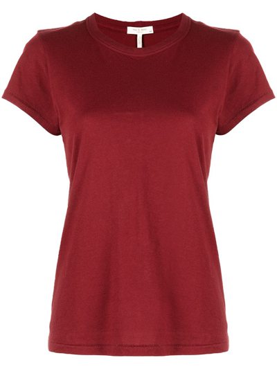 Rag & Bone The Garment Dye Organic Cotton T-shirt In Deep Burgundy