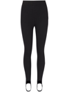 Balmain Black Leggings With Stirrups In Black