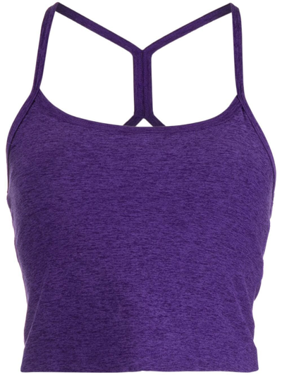 Beyond Yoga Lost Your Mind Cropped Top In Purple