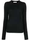Co Round-neck Cashmere Sweater In Black