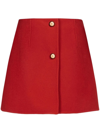Ferragamo Cashmere-blend A-line Mini Skirt In Black