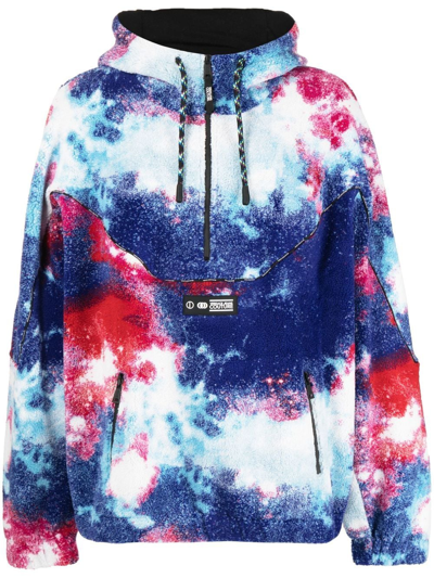 Versace Jeans Couture Tie Dye-pattern Pullover Hoodie In Multicolour