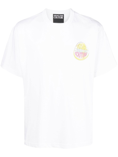 Versace Jeans Couture Graphic-print Short-sleeved T-shirt In White