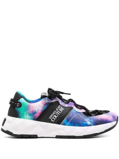 Versace Jeans Couture Galaxy-print Low-top Sneakers In Multicolour