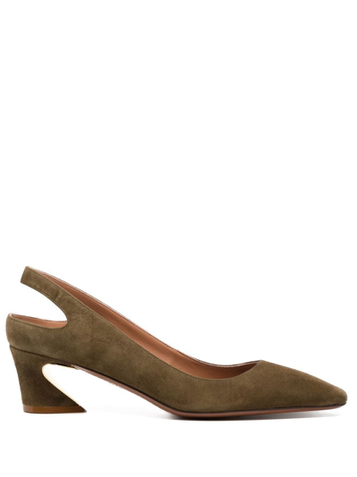 Zimmermann Crescent 50mm Slingback Pumps In Green