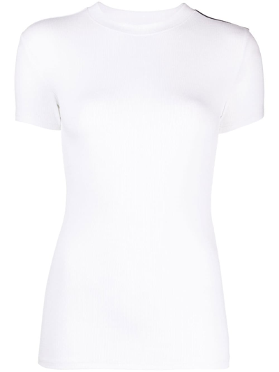 Peter Do Contrast-trim Short-sleeve T-shirt In White