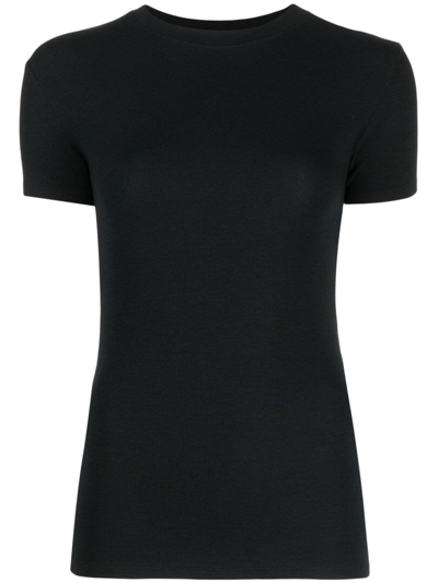 Peter Do Contrast-trim Short-sleeve T-shirt In Black