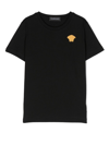 Versace Medusa Embroidery Short-sleeve T-shirt In Black