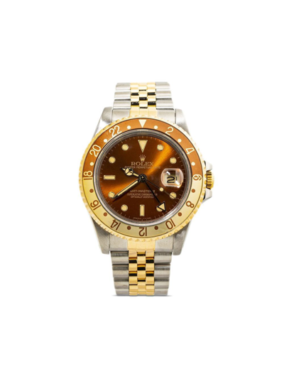 Pre-owned Rolex  Gmt Master Ii 40mm In Gold