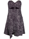 DEL CORE SHIMMER STRAPLESS MINI-DRESS