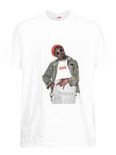 Supreme Andre 3000 Graphic-print T-shirt In White