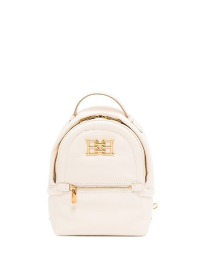 Bally Leather Logo Backpack In White