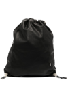 RICK OWENS DRAWSTRING LEATHER BACKPACK