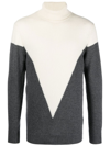 DANIELE ALESSANDRINI PANELLED ROLL-NECK JUMPER