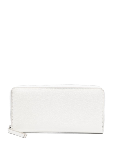Maison Margiela Four-stitch Logo Zip-around Wallet In White