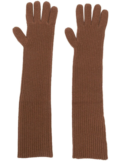 Loulou Studio Milos Cashmere Gloves In Brown