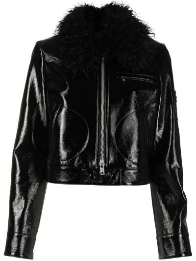 Courrèges Vinyl Tongue Jacket In Black