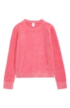 Harper Canyon Kids' Chenille Sweater In Pink Azalea